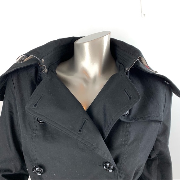 AUTHENTIC Burberry Detachable Hood Trench Coat Petite Adult - Picture 6 of 8